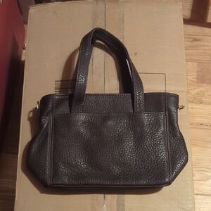 Elegant Black Leather Tote Bag